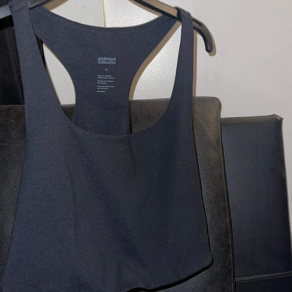 Girlfriend Collective Black Racerback Longline Sports Bra - Picture 11 of 13